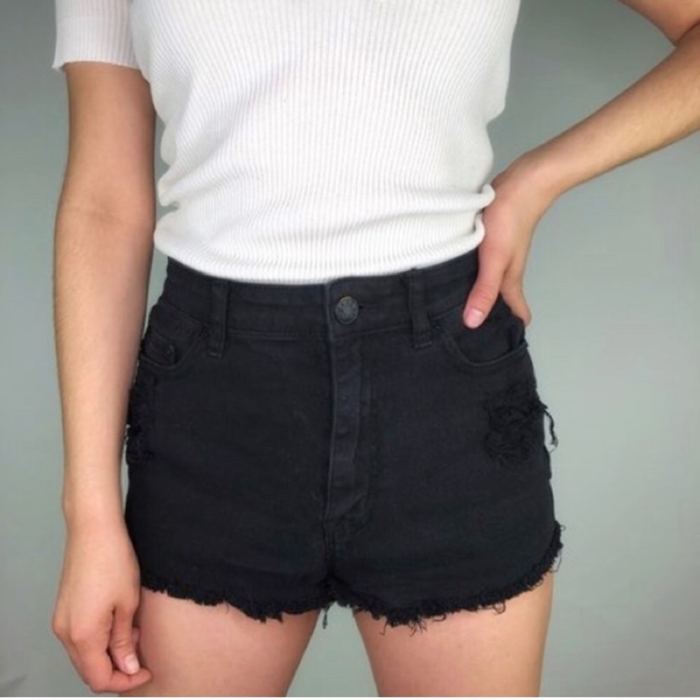 BDG High Rise Cheeky Black Shorts